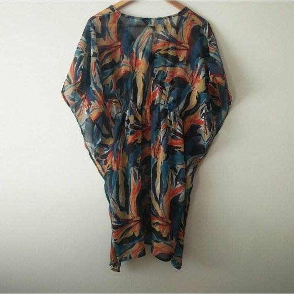Nwt Jessica Sheer Multicoloured Cover-up - Picture 2 of 10